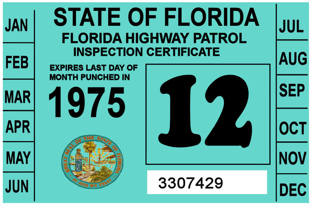 1975 Florida Inspection Sticker